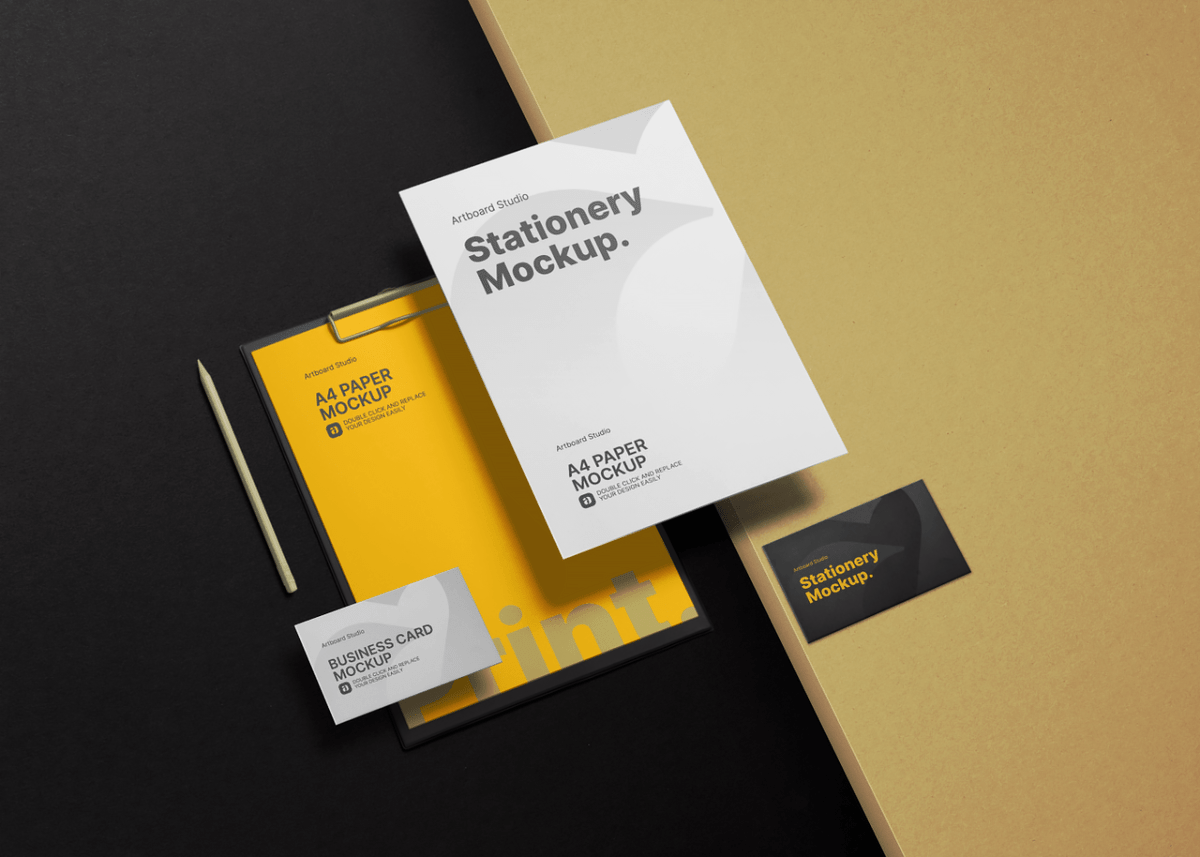 Check out these 40 mockup templates you can download for free, each featuring a unique layout of stationery items against a variety of . High Angle Stationery Branding Mockup Template