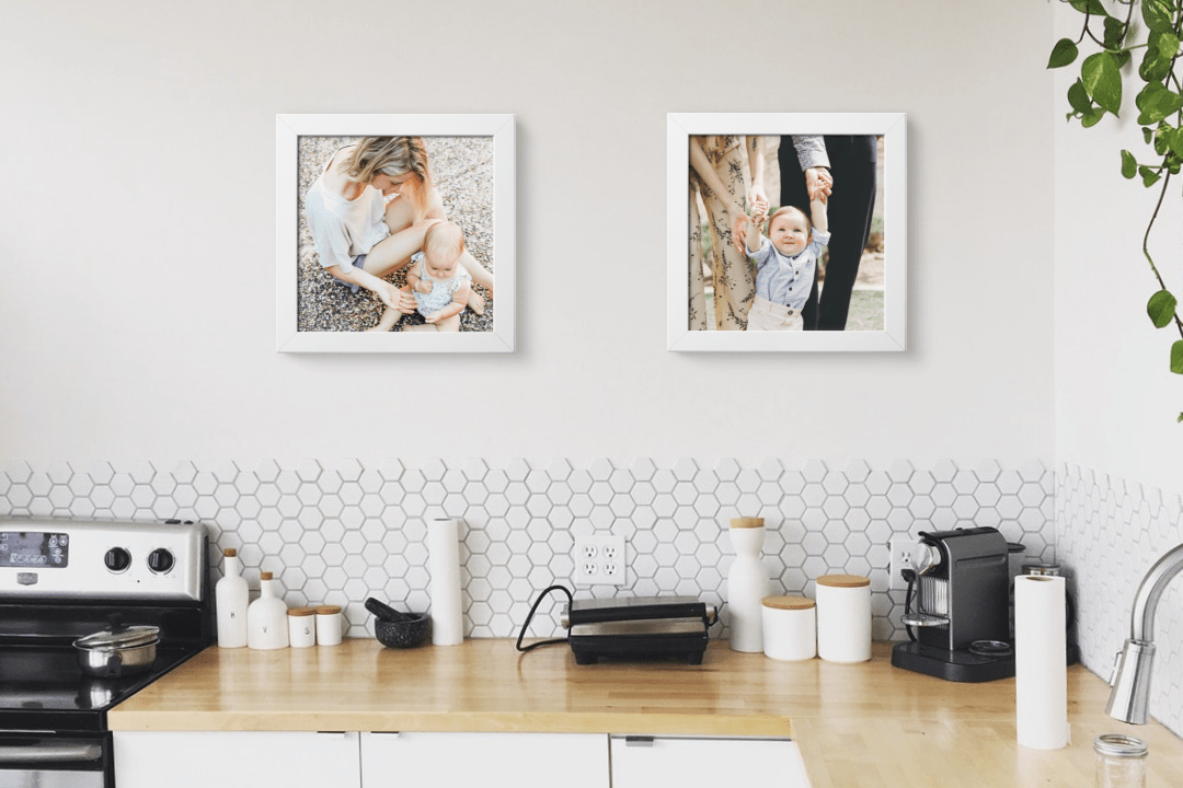 Select a mockup art print · 3. Kitchen Wall Square Frame Mockup Scene