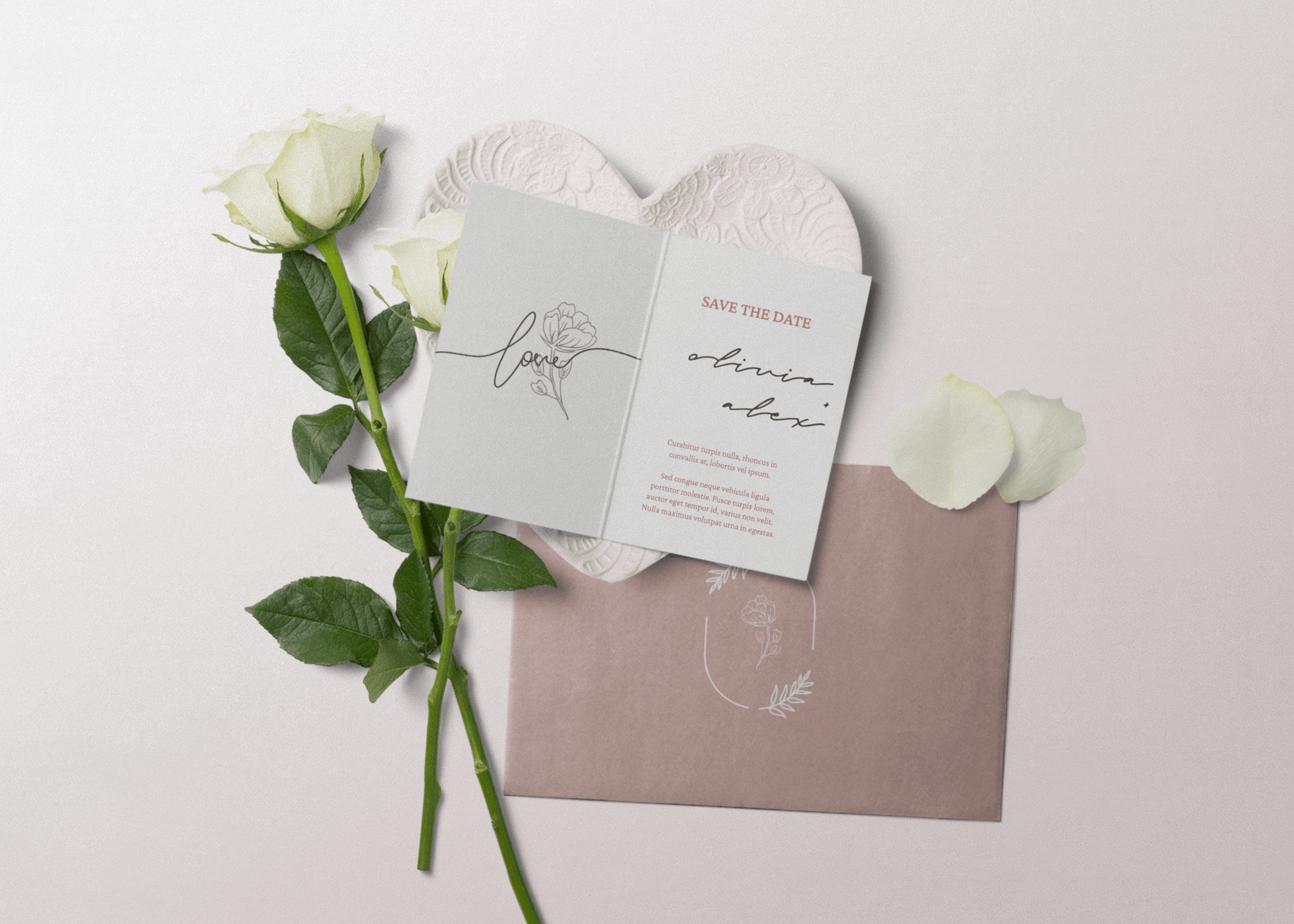 Check out our greeting card mockup selection for the very best in unique or. Wedding Greeting Card Mockup Scene