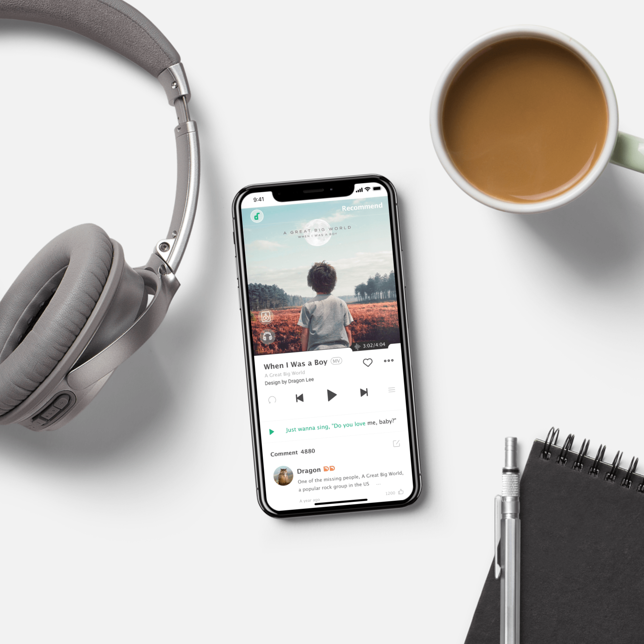 Iphone 11 with earphones mockup generator. Event Identity Item Designs Mockup Scene