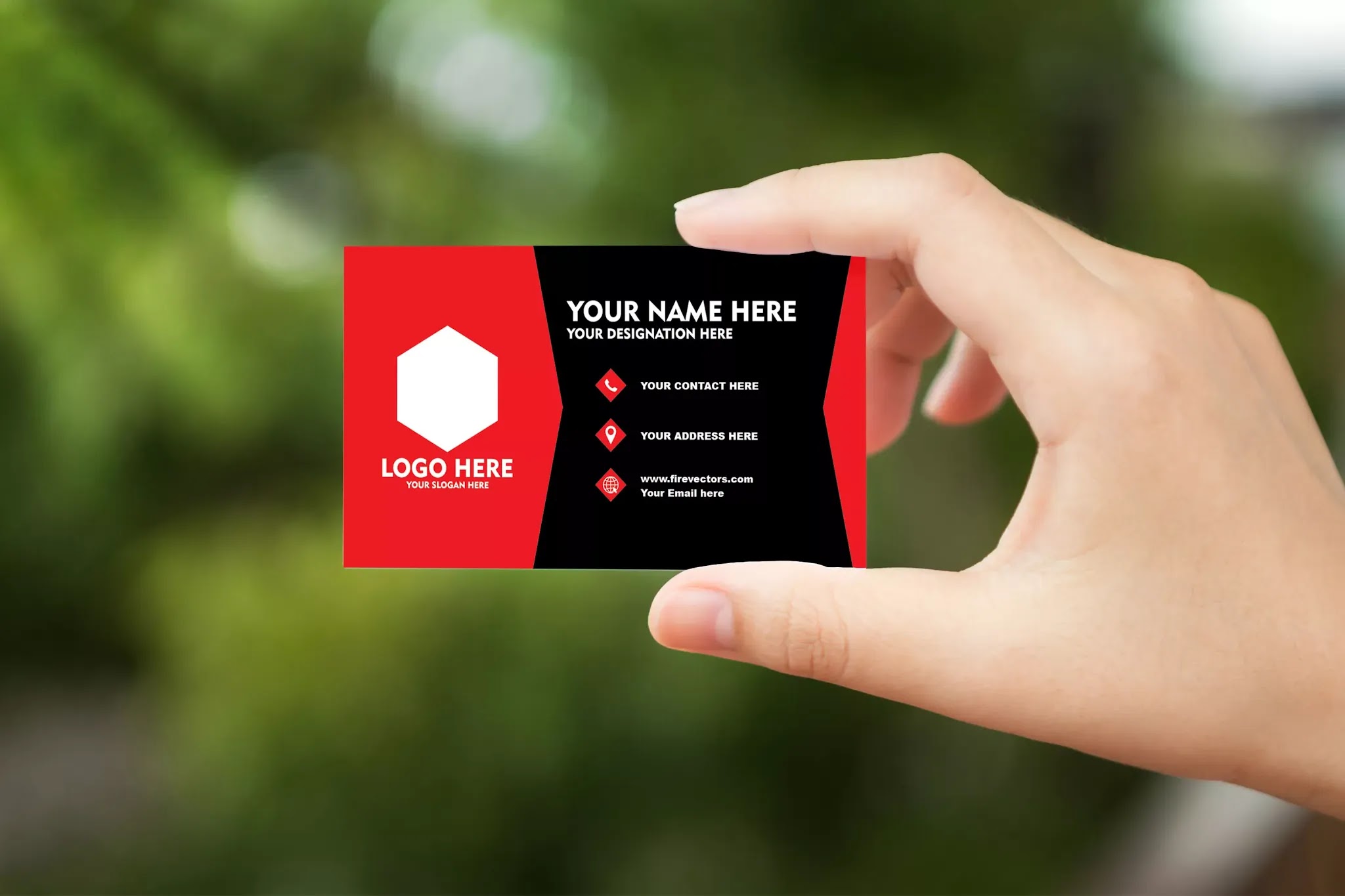 This free mockup helps you to present your design of business card. Holding Business Card Mockup Psd
