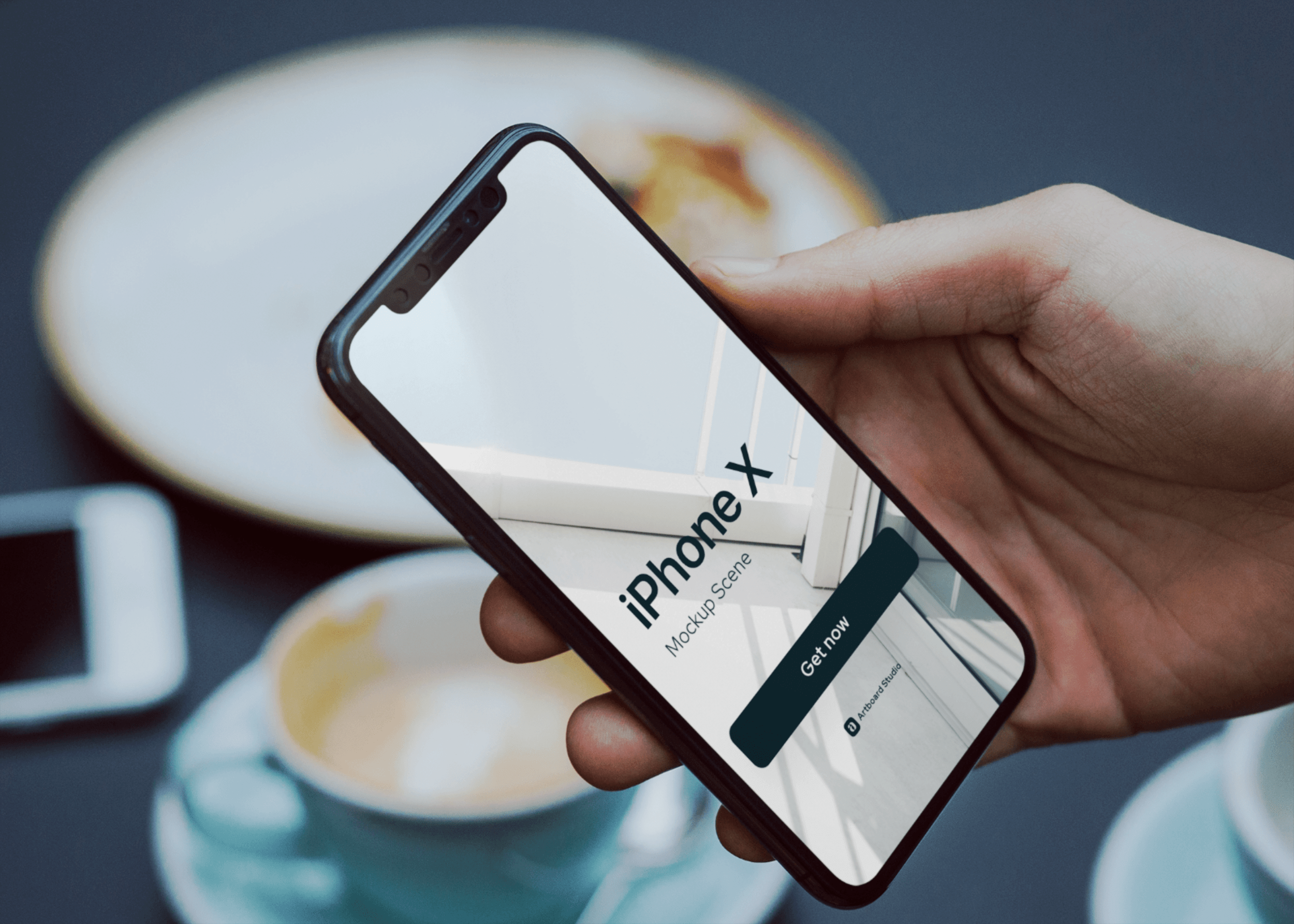 Support iphone mockup, ipad mockup, android mockup and tv mockup. Hand Holding Iphone X Mockup Scene