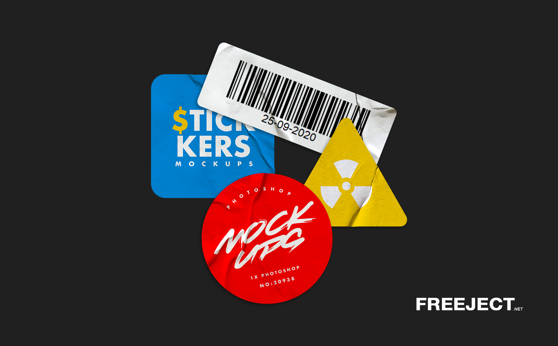 free sticker pack png · blax id. Free 4 Glued Sticker Mockups Photoshop File