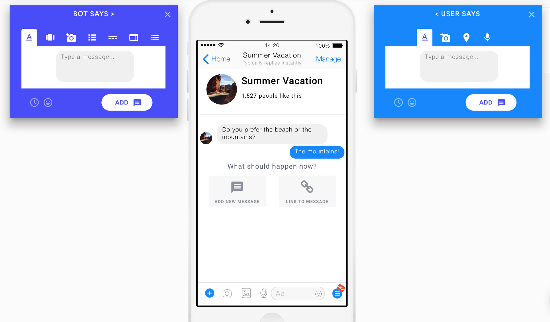 You may also specify a default_action . Create Your Own Facebook Chatbot By Bianca Nieves Botsociety Blog Medium