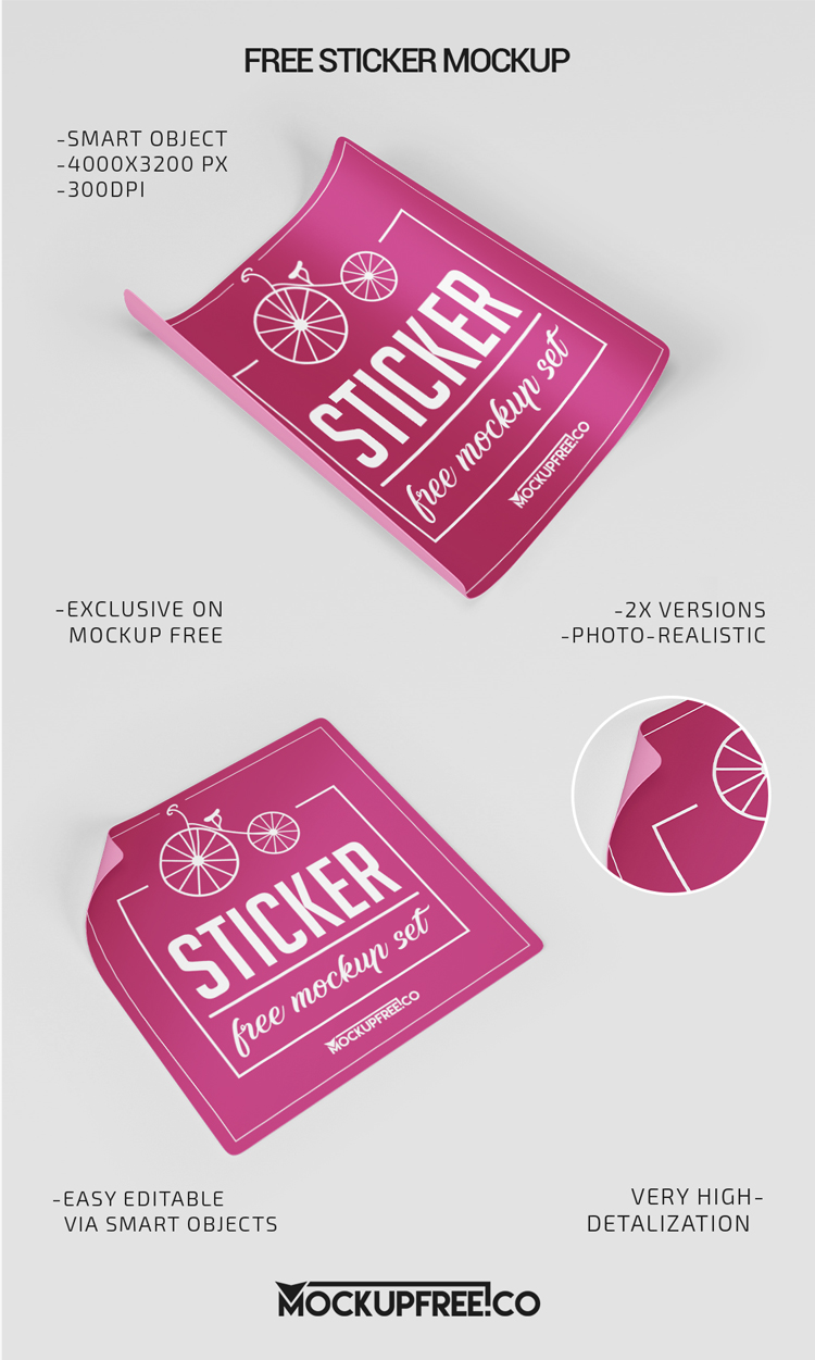 44+ Download Mockup Sticker Free&nbsp;Psd