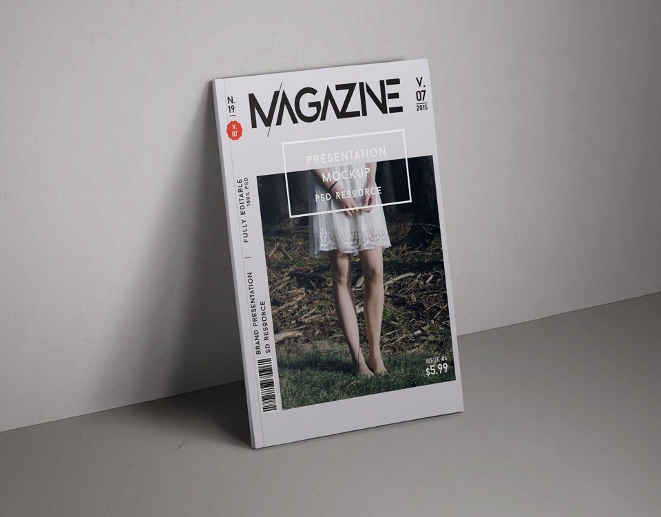 18+ Download A4 Magazine Cover Mockup Psd