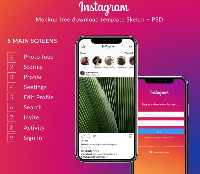 29+ Download Instagram Post Mockup Iphone Psd