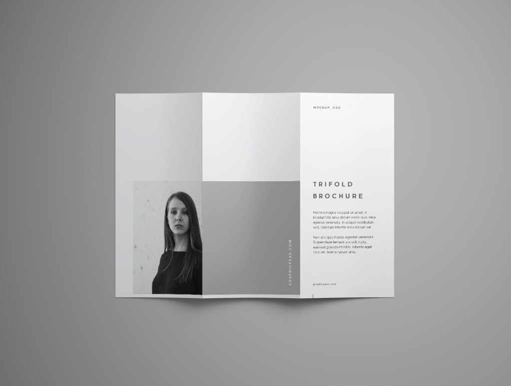 12+ Download A4 Tri Fold Brochure Mockup Psd&nbsp;Free